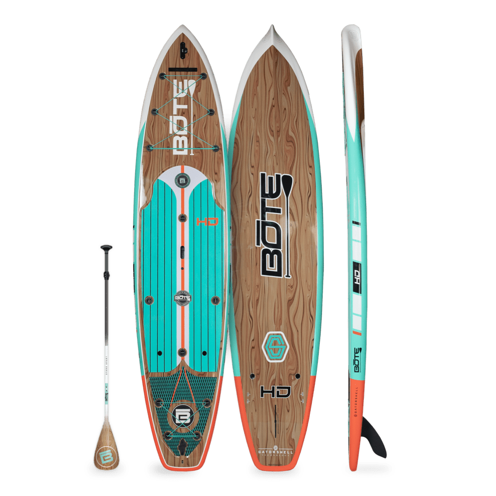 HD 12″ Classic Teak Paddle Board – GATORSHELL PADDLE BOARDS | SUP | BOTE