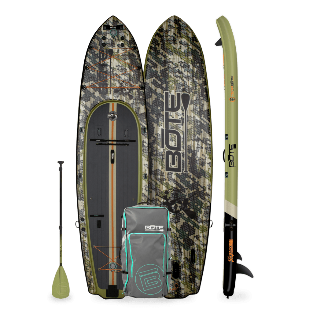 Rackham Aero 12′4″ Verge Camo Inflatable Paddle Board | Inflatable SUP | BOTE