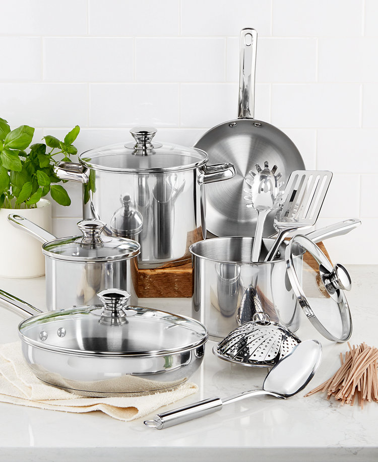 Tools of the Trade Stainless Steel 13-Pc. Cookware Set, Created for Macy’s Tools of the Trade Stainless Steel 13-Pc. Cookware Set, Created for Macy’s